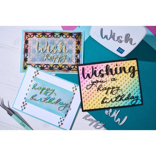 Sizzix - Stacey Park - 3D Textured Impressions Embossing Folder and Stencil Set - Rock The Dots