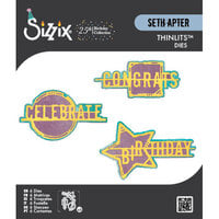 Sizzix - Seth Apter - Thinlits Dies - Word Wafers Birthday