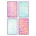 Sizzix - Vicki Boutin - A5 Stencils - Words And Numbers - 4 Pieces