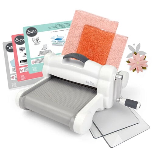 Sizzix - Big Shot Plus Machine Die Cutting Bundle - White and Gray - With Exclusive Ballet Slipper Cutting Pads