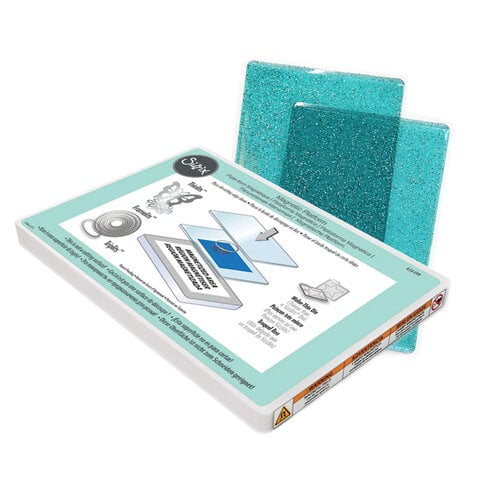 Sizzix - Accessory - Magnetic Platform and Standard Cutting Pads for Wafer-Thin Dies - Ocean Blue with Glitter Bundle