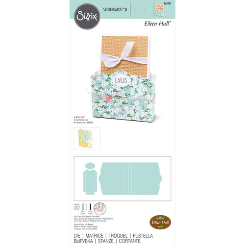 Sizzix - Scoreboards XL Card Caddy and Thinlits Bundle - Floral Silhouettes