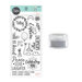Sizzix - Making Essentials Collection - Silver Opaque Embossing Powder and Clear Acrylic Stamps - Everyday Sentiments Bundle