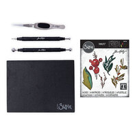 Sizzix - Tim Holtz - Making Tool - Shaping Kit and Thinlits Dies - Holiday Brushstroke Bundle