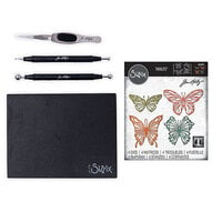 Sizzix - Tim Holtz - Making Tool - Shaping Kit and Thinlits Dies - Scribbly Butterflies Bundle