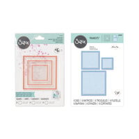 Sizzix - Making Essentials Collection - Shaker Panes and Framelits Dies - Squares Bundle