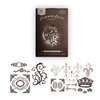 Tattered Angels - Creme de Chocolate Glimmer Chips - Self Adhesive Chipboard Ornaments - Regal, CLEARANCE