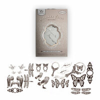 Tattered Angels - Embossed Glimmer Chips - Self Adhesive Chipboard Ornaments - Nature, CLEARANCE
