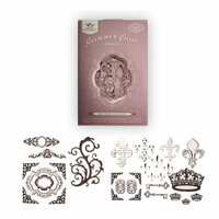 Tattered Angels - Creme de Rouge Glimmer Chips - Self Adhesive Chipboard Ornaments - Regal, CLEARANCE