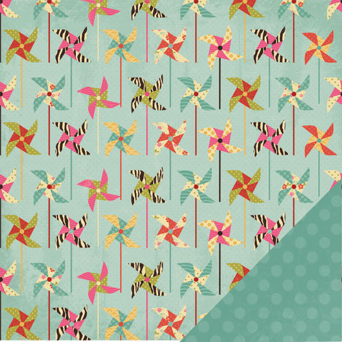 Three Bugs In a Rug - Ashtyn Collection - 12 x 12 Double Sided Paper - Pinwheel