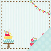 Three Bugs In a Rug - Bake Me a Cake Collection - 12 x 12 Double Sided Paper - Decorate