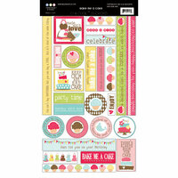 Three Bugs In a Rug - Bake Me a Cake Collection - Cardstock Stickers - Chit Chat