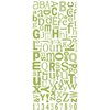 Three Bugs in a Rug - Alphabet Stickers - Green, CLEARANCE