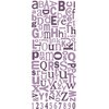 Three Bugs in a Rug - Alphabet Stickers - Purple