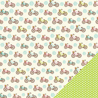 Three Bugs In a Rug - Chloe Collection - 12 x 12 Double Sided Paper - Bicycle