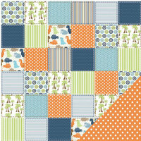 Three Bugs In a Rug - Dawson Collection - 12 x 12 Double Sided Paper - Dino Patch