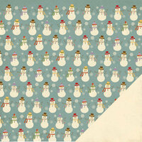 Three Bugs In a Rug - Deck the Halls Collection - Christmas - 12 x 12 Double Sided Paper - Snowman