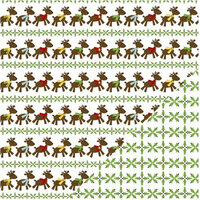 Three Bugs In a Rug - Let It Snow Collection - Christmas - 12 x 12 Double Sided Paper - Reindeer, CLEARANCE