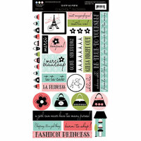 Three Bugs In a Rug - A Trip to Paris Collection - Cardstock Stickers, CLEARANCE