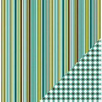 Three Bugs In a Rug - Simple Pleasures Collection - 12 x 12 Double Sided Paper - Simple Stripe