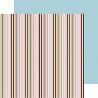 Three Bugs in a Rug - Spring Easter Collection - 12x12 Double Sided Paper - Spring Stripe