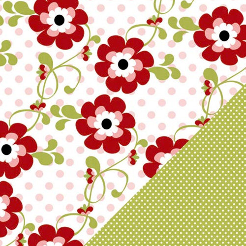 Three Bugs In a Rug - Spread Your Wings Collection - 12 x 12 Double Sided Paper - Poppies