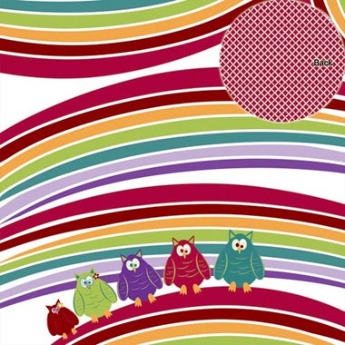 Three Bugs In a Rug - What a Hoot Collection - 12 x 12 Double Sided Paper - Rainbow, CLEARANCE