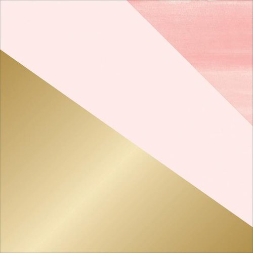 Teresa Collins - Project Pink Collection - 12 x 12 Double Sided Paper - Gold Dipped