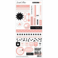 Teresa Collins - Project Pink Collection - Sticker Sheet - Decorative