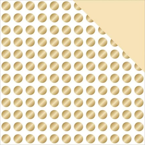 Teresa Collins - Glam Factor Collection - 12 x 12 Double Sided Paper - Gold Dots