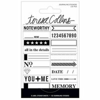 Teresa Collins - Signature Essentials Collection - Matchbook Stickers - Journaling