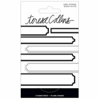 Teresa Collins - Signature Essentials Collection - Matchbook Stickers - Labels - Black