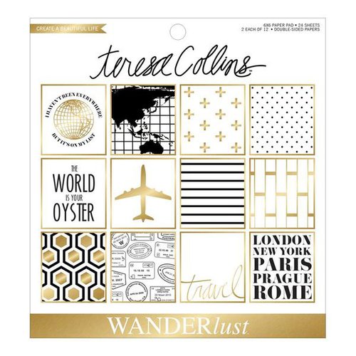 Teresa Collins - Wanderlust Collection - 6 x 6 Paper Pad