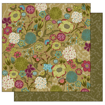 TaDa Creative Studios - Bountiful Blooms Collection - 12 x 12 Double Sided Paper - Flora and Fauna, BRAND NEW