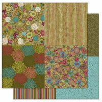 TaDa Creative Studios - Bountiful Blooms Collection - 12 x 12 Double Sided Paper - Mini Mes, BRAND NEW