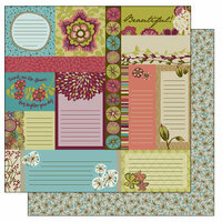 TaDa Creative Studios - Bountiful Blooms Collection - 12 x 12 Double Sided Paper - Snippets and Clippets, CLEARANCE
