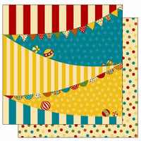 TaDa Creative Studios - The Big Top Collection - 12 x 12 Double Sided Paper - Side Show, BRAND NEW