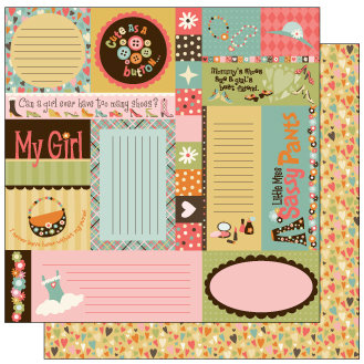 TaDa Creative Studios - Goody Two Shoes Collection - 12 x 12 Double Sided Paper - Snippets and Clippets