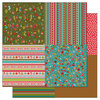 TaDa Creative Studios - Jolly Holly Days Collection - 12 x 12 Double Sided Paper - Mini Mes, CLEARANCE