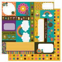 TaDa Creative Studios - Sizzlin' Summer Collection - 12 x 12 Double Sided Paper - Snippets and Clippets