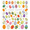 Sticker King - Clear Stickers with Glitter Accents - Happy Easter Eggs