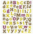 Sticker King - Clear Stickers with Glitter Accents - Leopard Print Alphabet