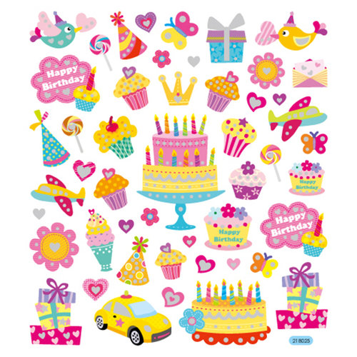 Sticker King - Clear Stickers with Glitter Accents - Your Birthday Sparkles
