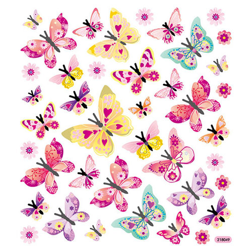 Sticker King - Clear Stickers - Glitter Monarchs