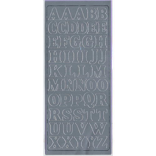 Sticker King - Cardstock Stickers - Alphabets Capital in Silver