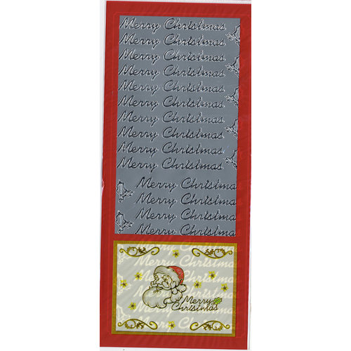 Sticker King - Cardstock Stickers - Merry Christmas Words in Silver