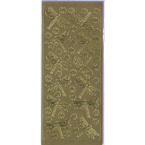 Sticker King - Cardstock Stickers - Dragon Flies in Gold