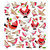 Sticker King - Clear Stickers - Christmas - Glitter Santa&#039;s Winter Birds