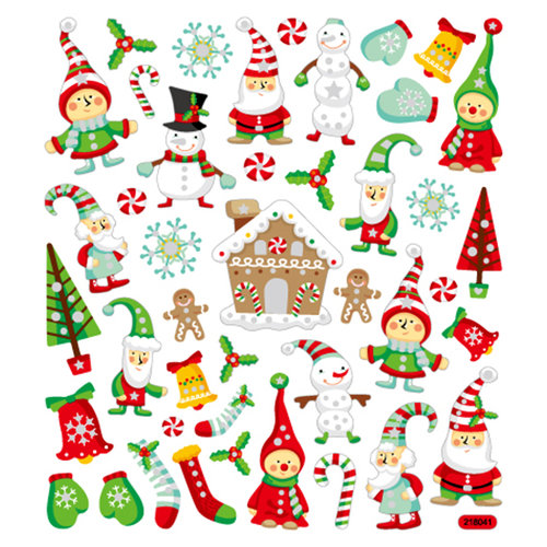 Sticker King - Clear Stickers - Christmas - Glitter Holiday Magic