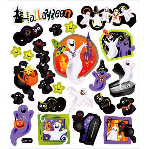 Sticker King - Clear Stickers - Halloween - A Ghostly Night